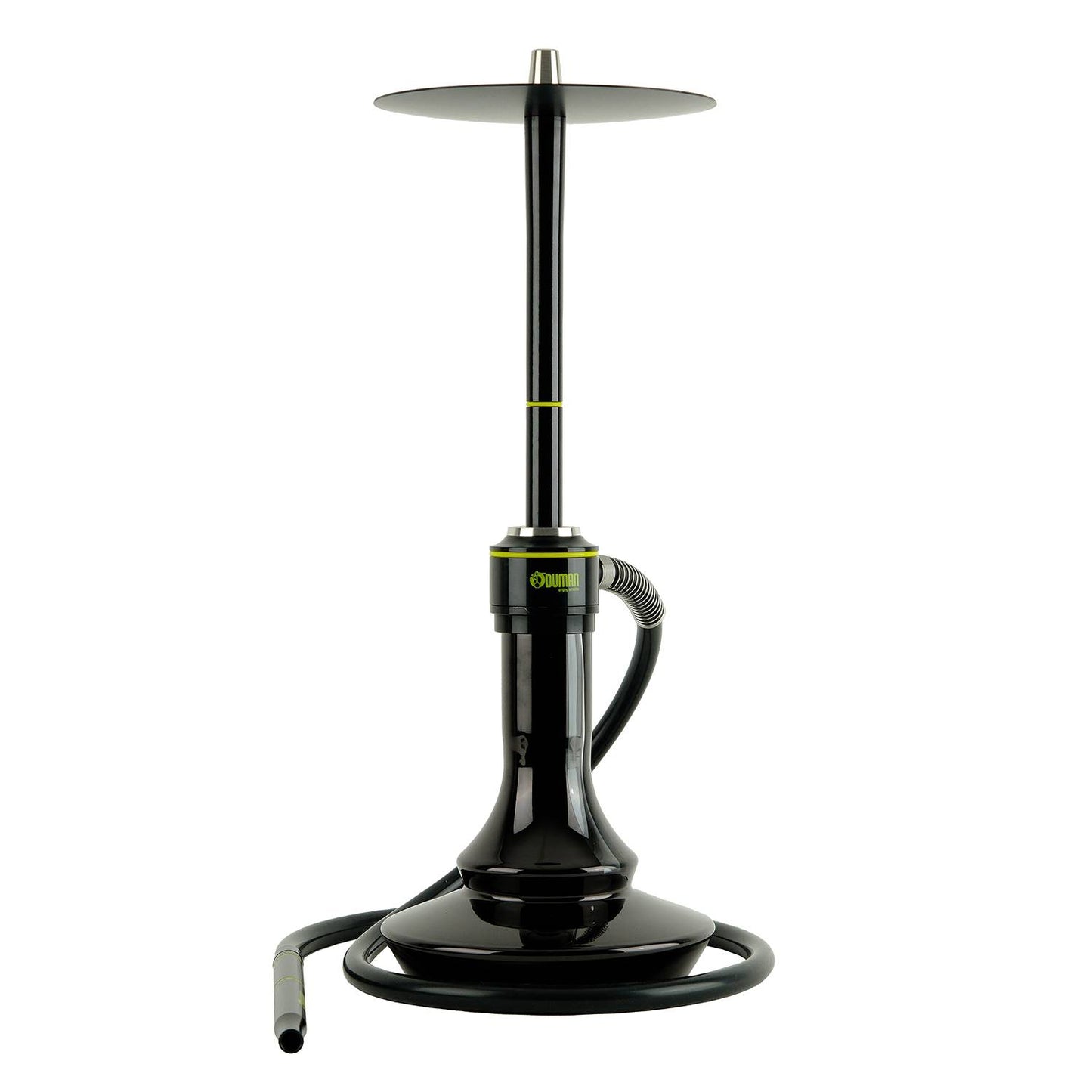 Oduman Nova Shisha Pipe 55cm - Black Glass Black Body - The Shisha Shop