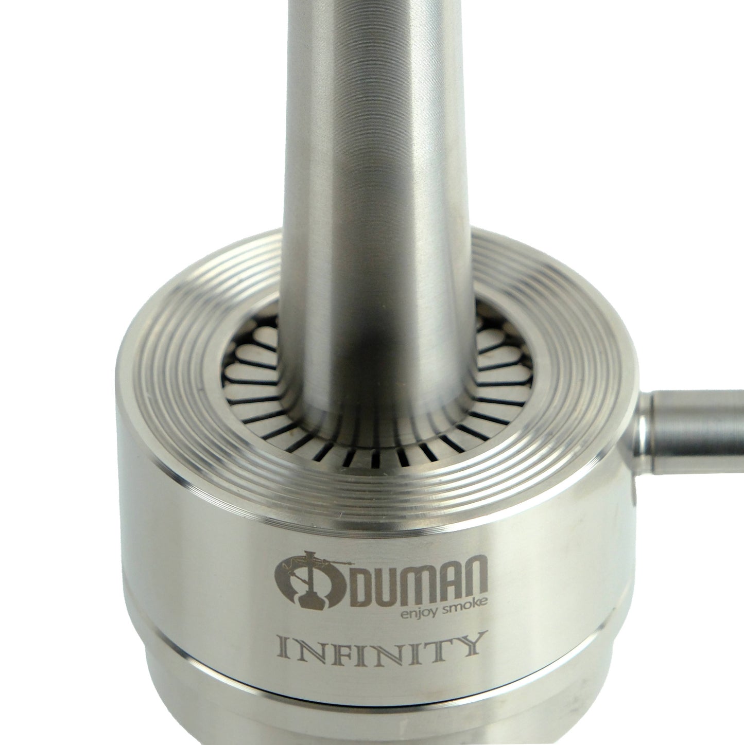 Oduman Infinity Shisha Pipe 45cm - Silver Glass Silver Body - The Shisha Shop