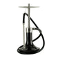 Oduman Infinity Shisha Pipe 45cm - Black Glass Silver Body - The Shisha Shop